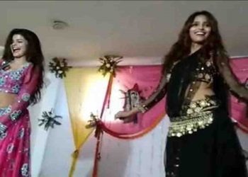चिराग की ताजपोशी के जश्न को उनके नेताओं ने बार-बालाओं के ठुमके संग मनाया
