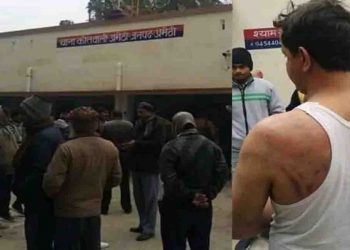 अमेठी में RSS वर्कर को पीटने वाले सब-इंस्पेक्टर समेत 5 पुलिसकर्मी सस्पेंड