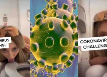 कोरोना वायरस चैलेंज के नाम पर ‘Tik-Tok स्टार’ ने चाटी टॉयलेट सीट