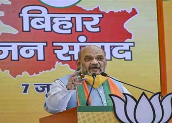 अमित शाह ने जमकर किया CM-PM का गुनगान, कहा-नीतीश के नेतृत्व में लड़ेंगे बिहार चुनाव