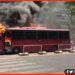 Burning Bus, Bus in Gujrat. Burning Bus gujrat. Bihar