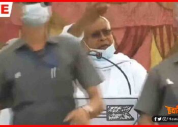 Stone Plating on Nitish Kumar, Madhubani, Harlakhi, Bihar, Bihar News, Bihar Lettest News, Bihar Hindi News,