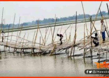 Chachri pul, Dengrahi Ghat, Kathdumar pul, Bihar me kosi par chachri pul, Chachri pul se awagaman ko mazboor, Bihar news, Hindi news, Saharsa News, Farkiya news, Kathdumar news, Dengrahi pul news,