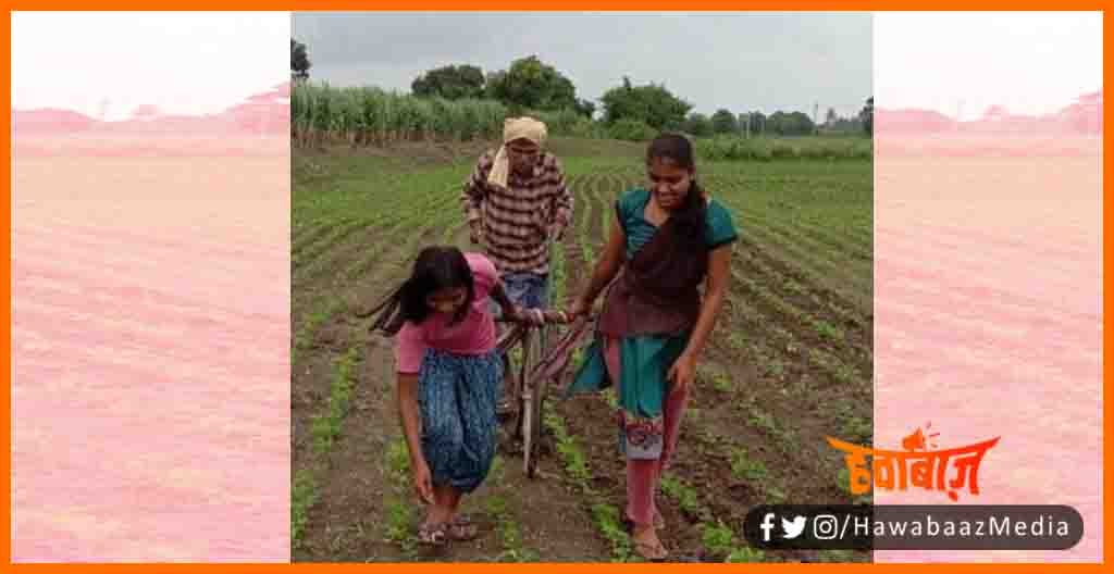 Honhar Betiyan, Betiyon par garv hai, Karnatak News, Kallpa, Farmer ki beti ne khet jot diya, Khet ku jutai, Bihar news,